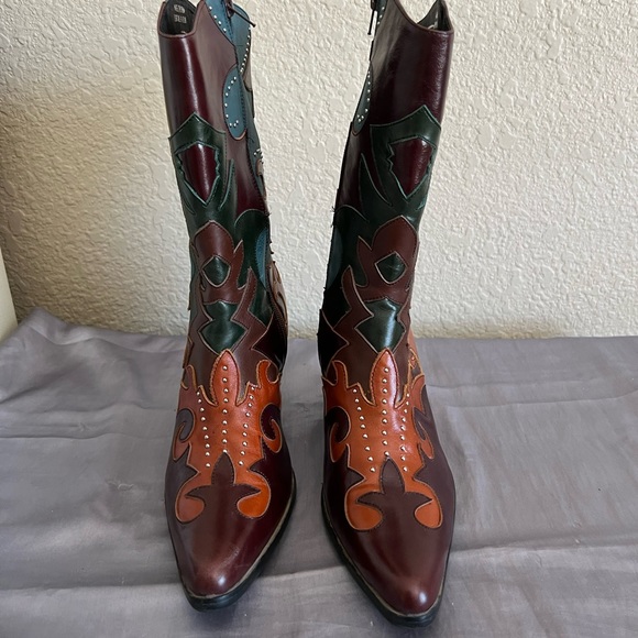 Jeffrey Campbell Saddle Up Western Pull On Boots 9 SOLD OUT - Picture 9 of 12